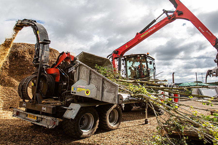 Contract wood chipping