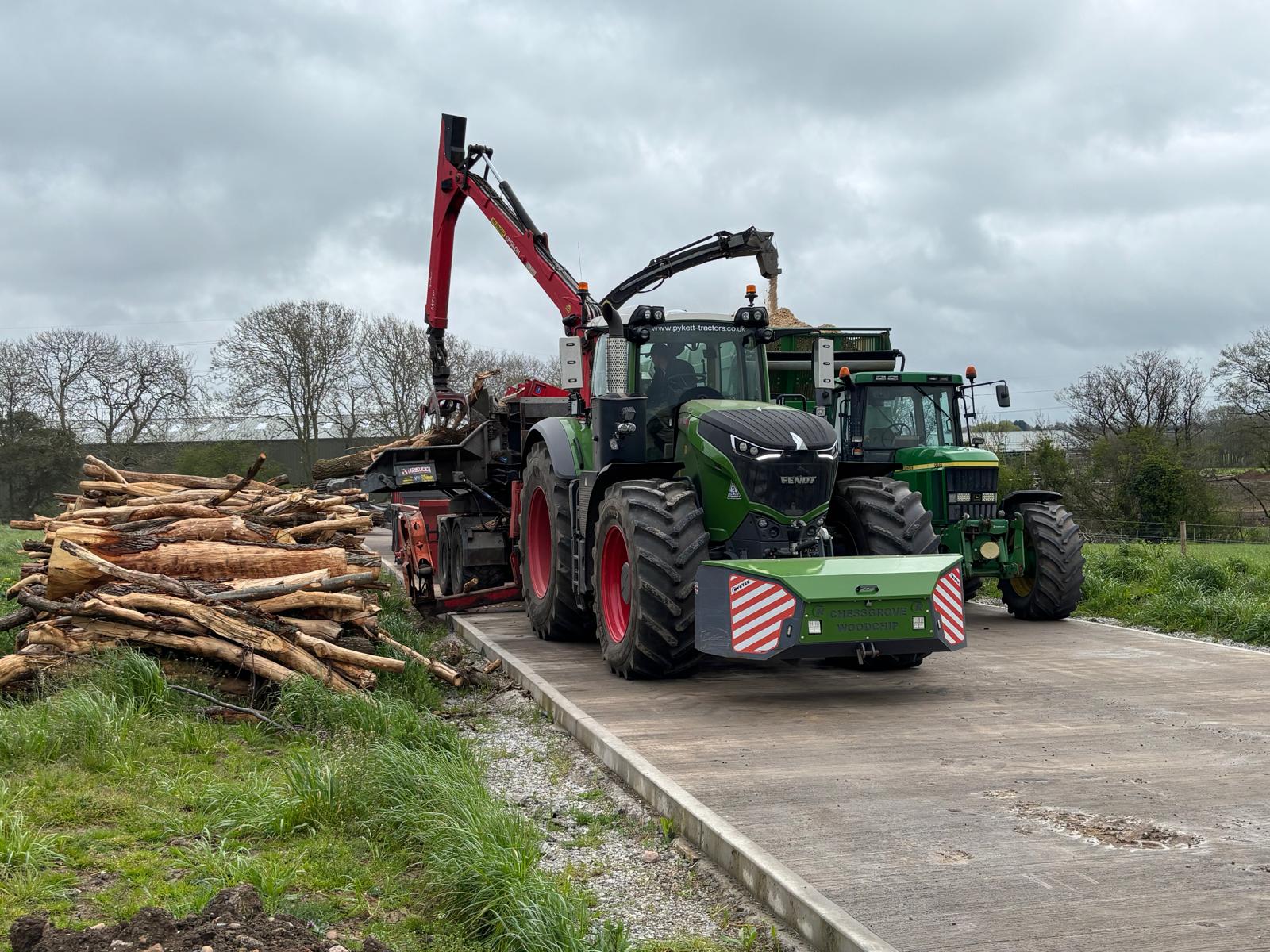 Contract wood chipping